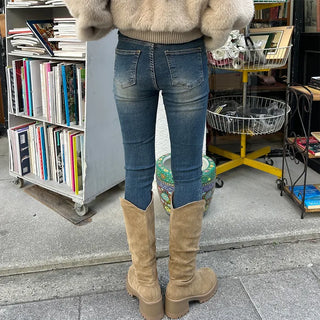 Stretch denim skinny pants