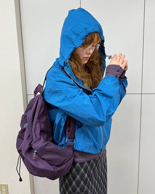 Crop Windbreaker Hoodie