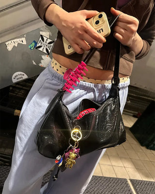 Eyelet Square Shoulder Bag