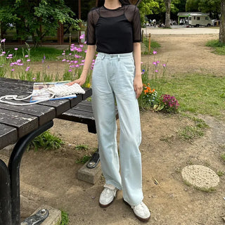 Sheer Half-Sleeve T-Shirt