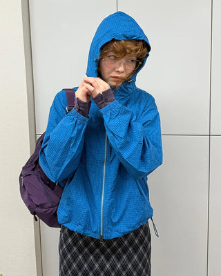 Crop Windbreaker Hoodie