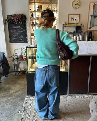 Tartan check one-shoulder hobo bag