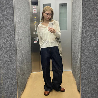 Linen V-neck cardigan