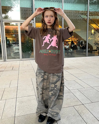 Camouflage Super Wide Cotton Pants