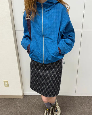 Checkered midi skirt