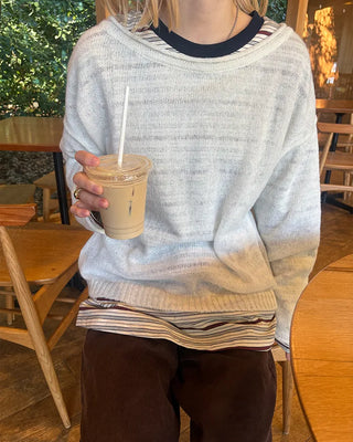 Alpaca sheer oversized knit