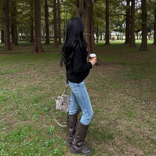 Daily Rib Round Knit