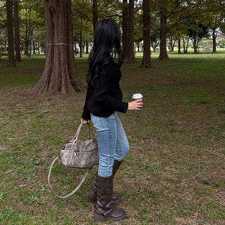 Daily Rib Round Knit