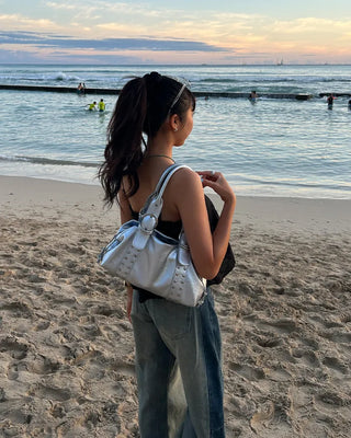 Cut-off vintage denim pants