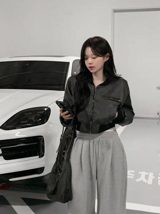 [3 colors] Pleated wide training pants