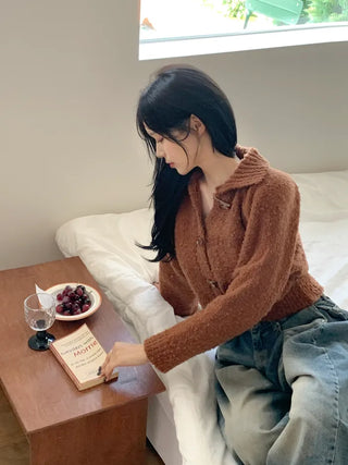 Washed denim wide-leg pants