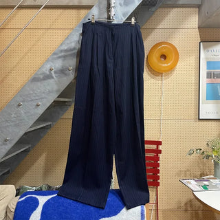 Striped wide slacks