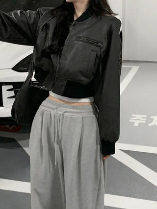 [3 colors] Pleated wide training pants