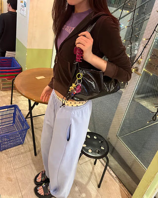 Eyelet Square Shoulder Bag
