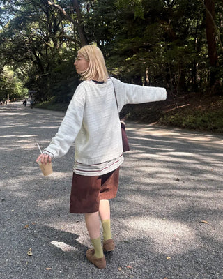 Alpaca sheer oversized knit