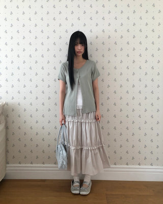 Tiered midi skirt