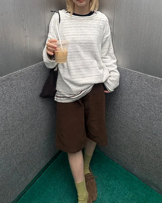 Alpaca sheer oversized knit