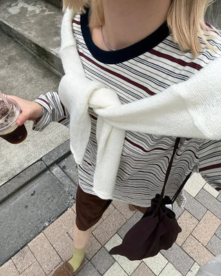 Alpaca sheer oversized knit