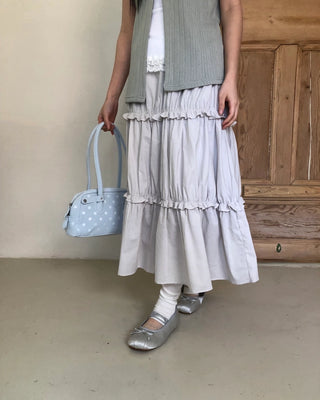 Tiered midi skirt