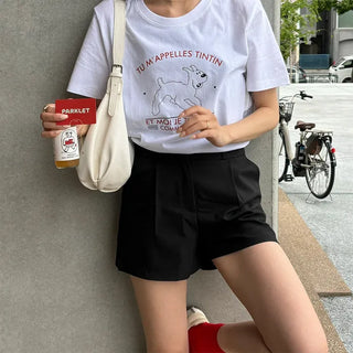 Pleated shorts