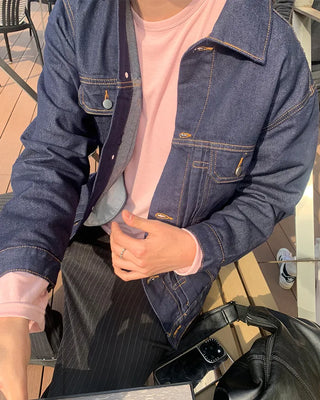 Stitch detail denim jacket