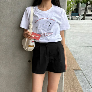 Pleated shorts