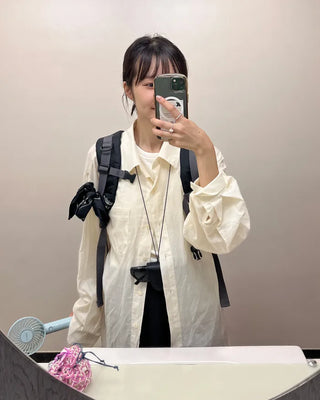 Sheer oversized shirt