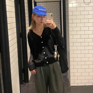 Striped wide slacks