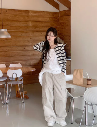 Cargo wide pants