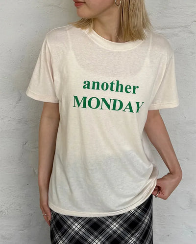 MONDAY Round Neck Half T-Shirt