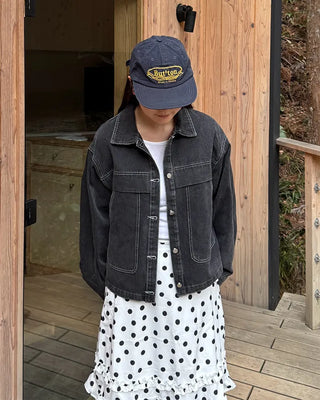 Pocket Color Denim Jacket