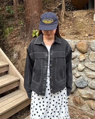 Pocket Color Denim Jacket