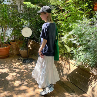 Tiered elastic skirt