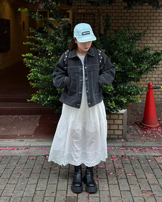 Pocket Color Denim Jacket
