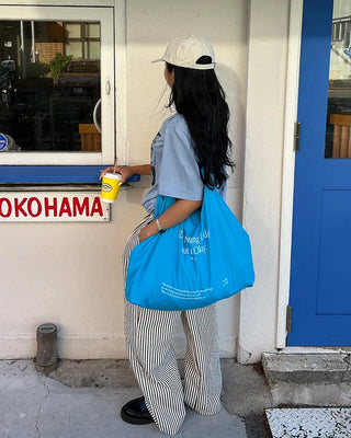 Lettering Square Big Tote Bag