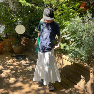 Tiered elastic skirt