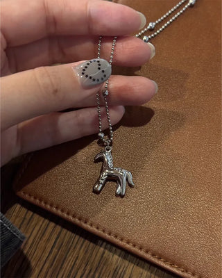 Horse pendant necklace
