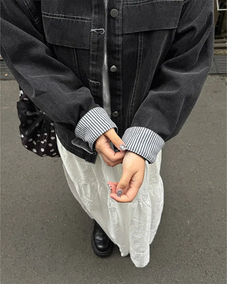 Pocket Color Denim Jacket