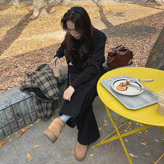 Corduroy strap wide pants