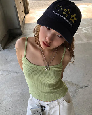 Three-Star Stitch Cap