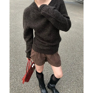 Flower corduroy shorts