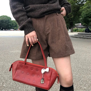 Flower corduroy shorts