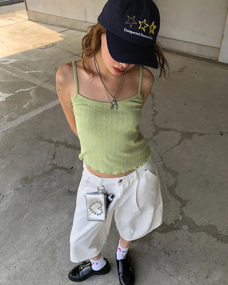 Three-Star Stitch Cap