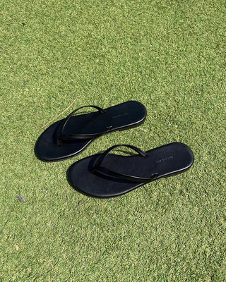 Faux leather beach sandals