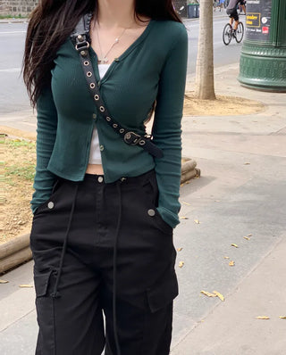 Slim Rib Layered Cardigan (7 colors)
