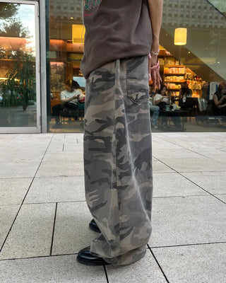 Camouflage Super Wide Cotton Pants