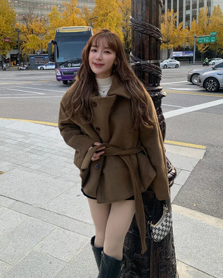 Trench-style mid-length jacket