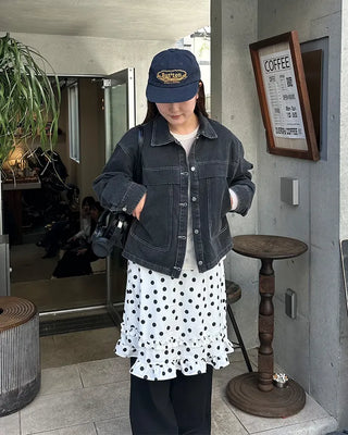 Pocket Color Denim Jacket