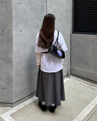 Lace sheer sleeve layered T-shirt