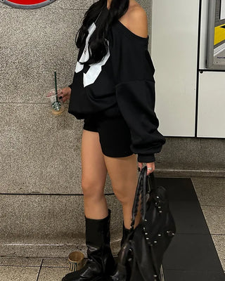 Elastic waist ribbed shorts